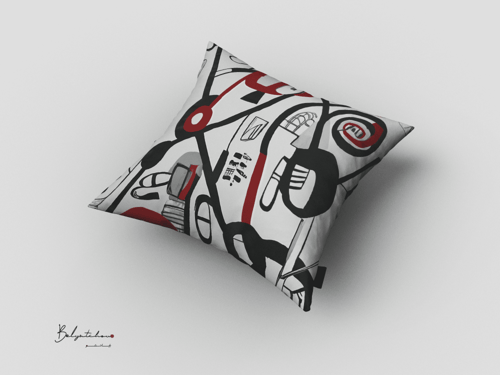 مخدات مطبوعة ملونة - P13