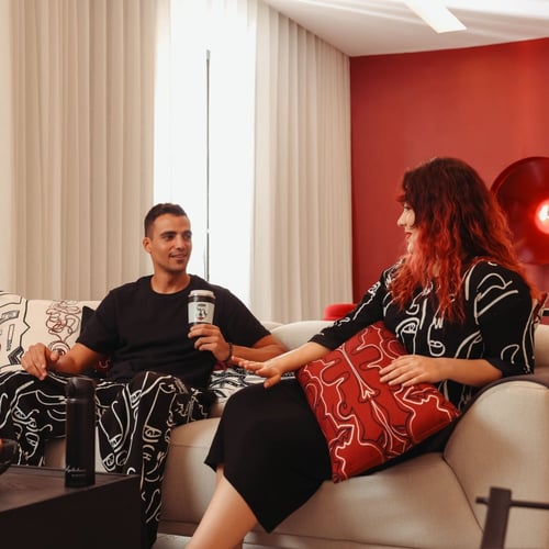 مخدة مطبوعة ملونة - P24