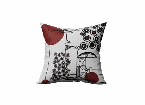 مخدة مطبوعة ملونة - P3