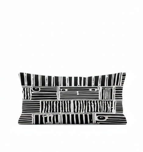 مخدة مطبوعة أبيض و أسود - P20