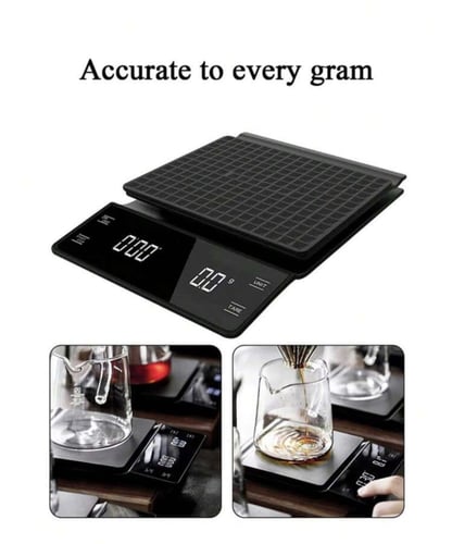 ميزان القهوة والطعام ، دقة عالية ، قابل للغسل مع ش...