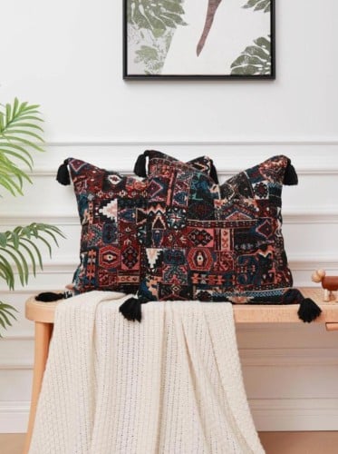 غشاء مخدة ديكور بوهيمي