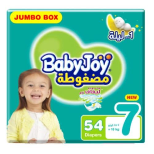 بيبي جوي حفاضات الأطفال رقم 7 +18 كيلو 54 حفاض صند...