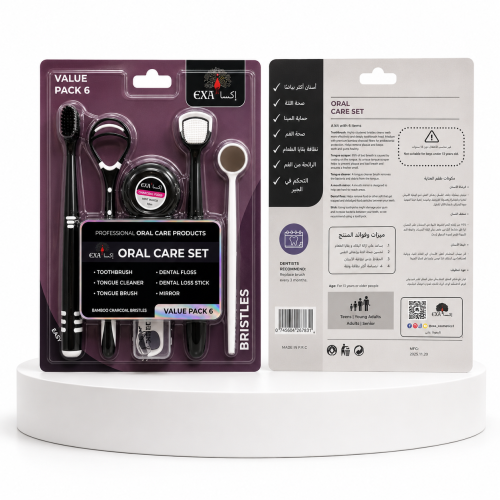 EXA ORAL CARE KIT SOFT CHARCOAL TOOTHBRUSH- DENTAL...