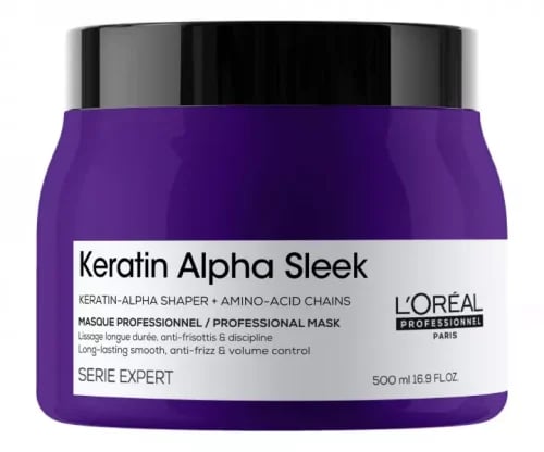 LOREAL PROFESSIONEL KERATIN ALPHA SLEEK SMOOTHING AND REINFORCING HAIR KERATIN STRUCTURE HAIR MASK 500ML