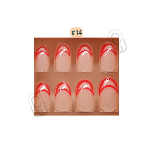 جازلي اظافر 24 قطعة #14 اوفال شيب