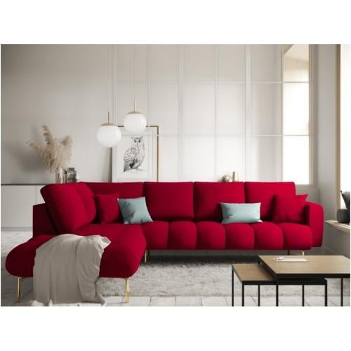كنبة زاوية 85×180×85×250 سم - أحمر