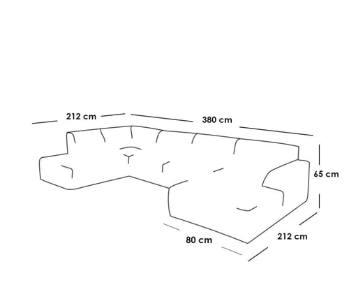كنبة زاوية خشب سويدي و كتان - رمادي