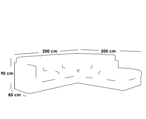 طقم غرفة معيشة قطعتين - بيج