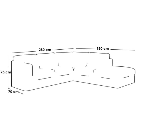 طقم كنبة زاوية وبوف قطعتين من ميجا ستور MEGA.ST.35...