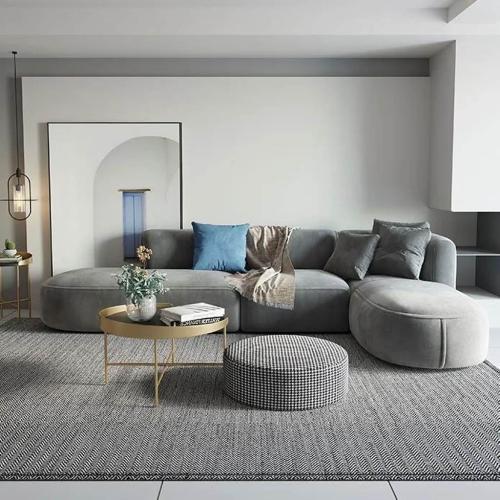 كنبة زاوية كتان وام دي اف - بيج