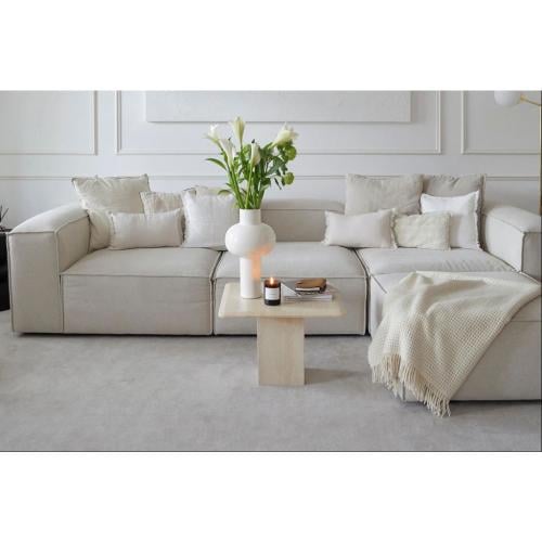 كنبة زاوية 290×180×90×70 سم - بيج