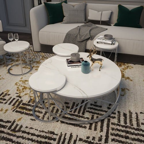 طقم طاولات خدمة متوسطة الإرتفاع