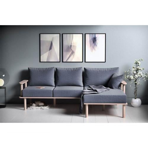 كنبة زاوية 271×141×76×80 سم - رمادي وبيج - LO.HO.1...