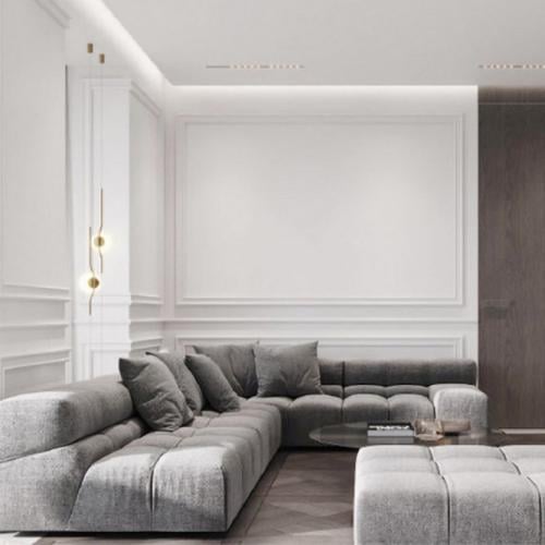 كنبة زاوبة 300×170×75 سم - رمادي - MAY.FU.127