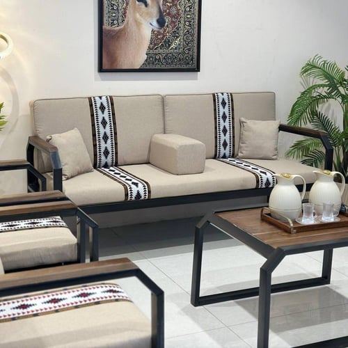 طقم جلسة كنب خارجي - اسود