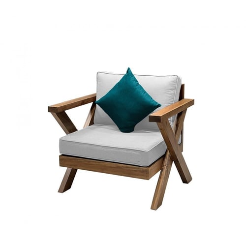 كرسي مفرد لطقم جلسات خارجية حرف اكس