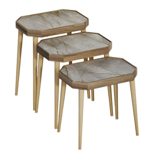 طقم طاولات ثلاث قطع