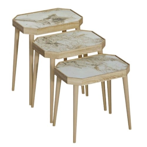 طقم طاولات ثلاث قطع