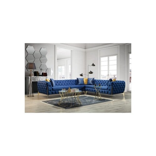 كنب زاوية ازرق غامق