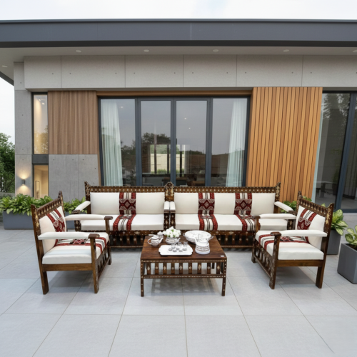 طقم كراسي جلسات خارجية كلاسيكية