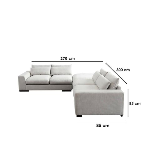 كنبة زاوية 85×85×270×300 سم من أوتاث Otath.1