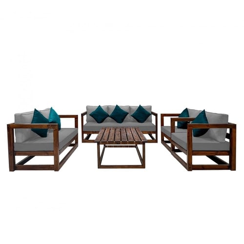 طقم جلسات خارجية خشب تصميم مودرن