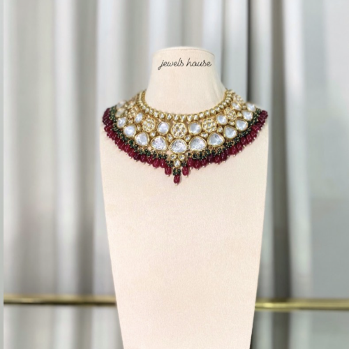 مجوهرا ت هندية - عقد مميز مشغول يدويا