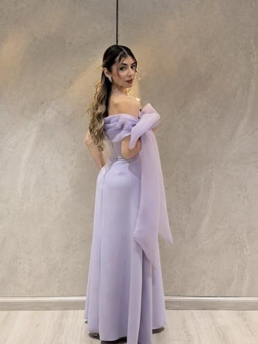 فستان موف فاتح أنيق