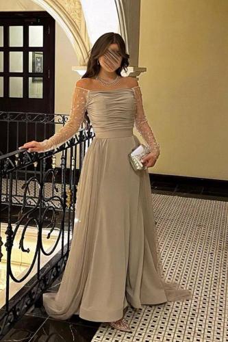 فستان سهرة راقي اوف شولدر