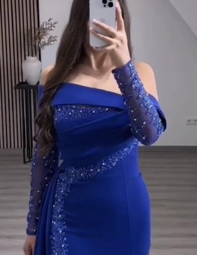 فستان ازرق راقي