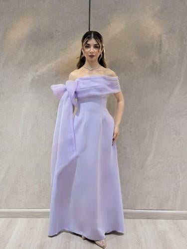 فستان موف فاتح أنيق