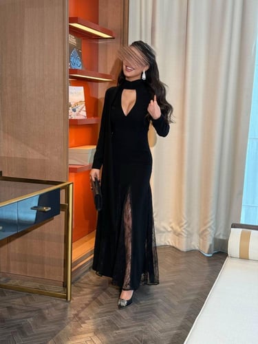 فستان سهرة اسود راقي
