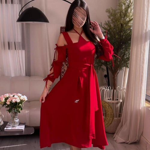 فستان احمر مميز خامة باربي