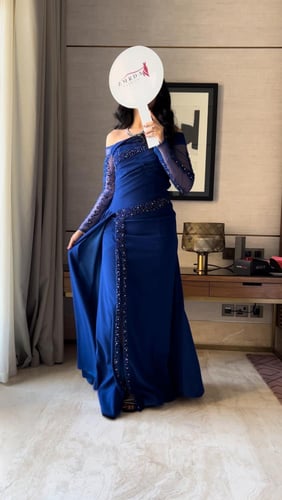 فستان ازرق راقي
