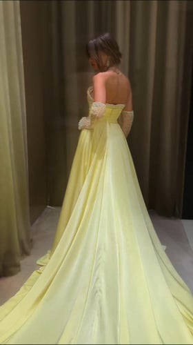 فستان اصفر خامه شانطون