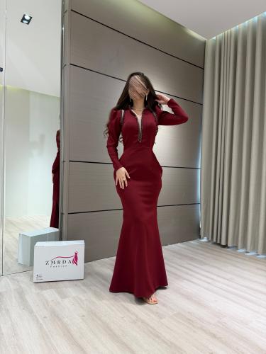 فستان سهرة عودي بتصميم مميز