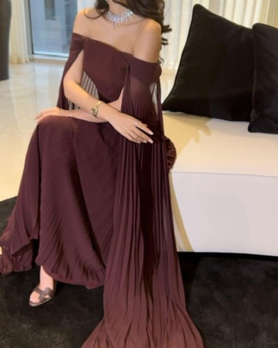 فستان ناعم خامه شيفون باكمام مميزه