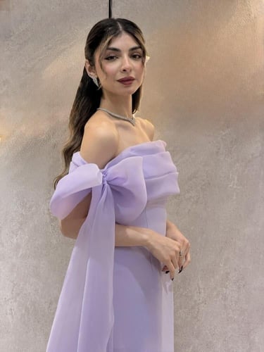 فستان موف فاتح أنيق