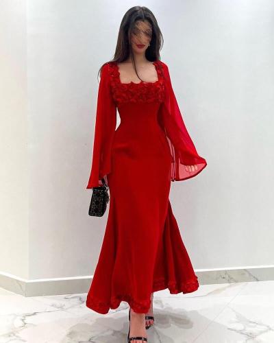 فستان الملكة كابلي الأحمر بالورود: تصميم باربي ستر...