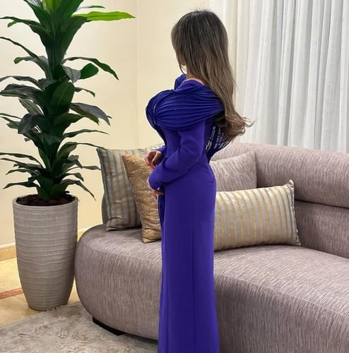 فستان موف مميز