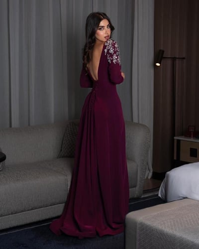 فستان سهرة عودي راقي