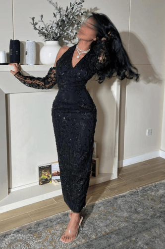 فستان سهرة مطرز مميز