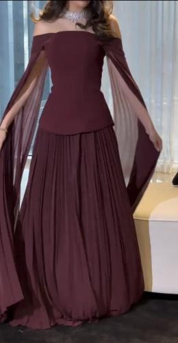 فستان ناعم خامه شيفون باكمام مميزه