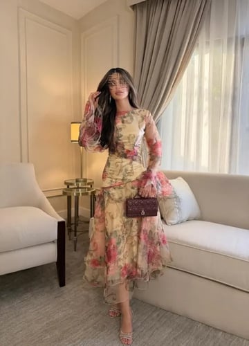 فستان العيد مورد انيق