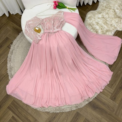 فستان حوامل خامة شيفون