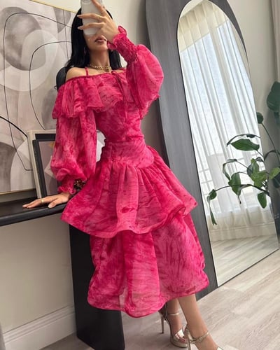 فستان فوشي فخم