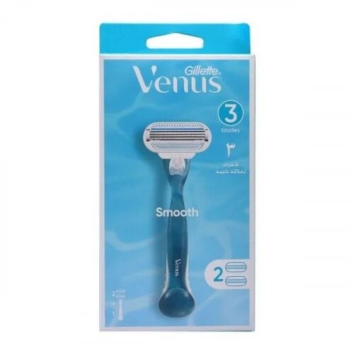 Gillette Venus Smooth Women Razor 3 Blades - 2 Cou...