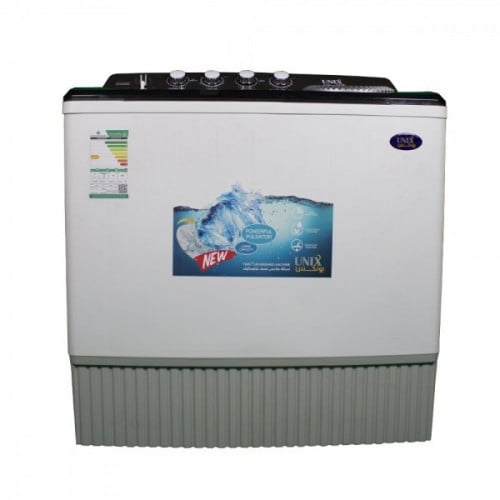 غسالة يونكس حوضين 18 كغ أبيض OMR180