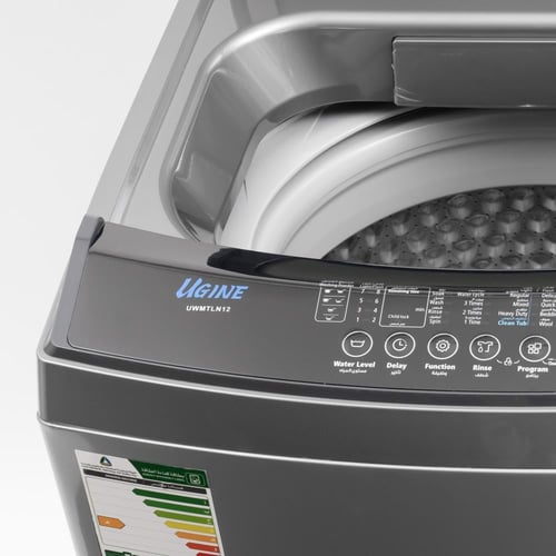 غسالة يوجين أوتوماتيك علوية 12 كجم فضي